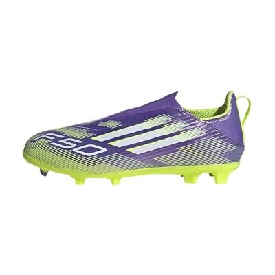 adidas Unisex – Barn F50 LEAGUE Laceless Firm Ground Football Boots Kids, Purple Rush/Cloud White/Lucid Lemon, 28 EU adidas Unisex – Barn F50 LEAGUE Laceless Firm Ground Football Boots Kids, Purple Rush/Cloud White/Lucid Lemon, 28 EU