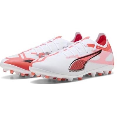 PUMA Unisex Ultra 5 Match MG fotbollssko, vit svart-lysande röd, 40 EU, vit svart glödande röd, 46 EU PUMA Unisex Ultra 5 Match MG fotbollssko, vit svart-lysande röd, 40 EU, vit svart glödande röd, 46 EU