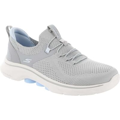 Skechers dam Go Walk 7 Abie Sneaker, Grå/ljusblå, 35.5 EU Skechers dam Go Walk 7 Abie Sneaker, Grå/ljusblå, 35.5 EU