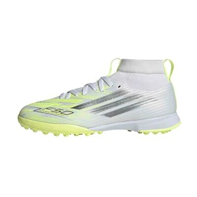 adidas unisex barn F50 SPARKFUSION LEAGUE Mid Cut Turf Football Shoes Kids, ftwr white/iron met./hi-res yellow, 35 1/2 EU adidas unisex barn F50 SPARKFUSION LEAGUE Mid Cut Turf Football Shoes Kids, ftwr white/iron met./hi-res yellow, 35 1/2 EU