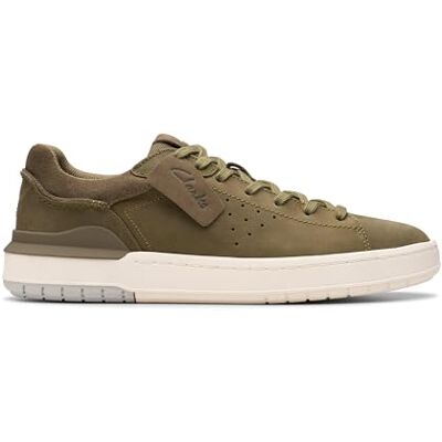 Clarks Courtlite 2 Run Olivgrön Nubukläder Herr - Sneakers Clarks Courtlite 2 Run Olivgrön Nubukläder Herr - Sneakers
