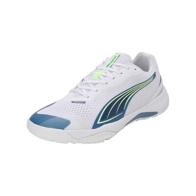 PUMA Unisex Solarstrike Iii inomhus domstol sko, vit blå horisont, 36 EU PUMA Unisex Solarstrike Iii inomhus domstol sko, vit blå horisont, 36 EU