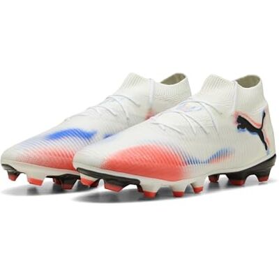 PUMA Unisex Future 8 Pro Fg/Ag fotbollssko, vit svart glödande röd, 40 EU PUMA Unisex Future 8 Pro Fg/Ag fotbollssko, vit svart glödande röd, 40 EU
