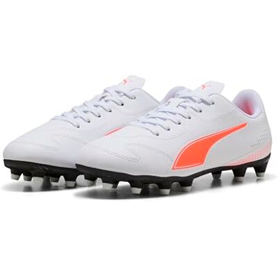 PUMA Unisex barn Vitoria Ii Fg/Ag Jr fotbollssko, vit lysande röd, 4.5 UK PUMA Unisex barn Vitoria Ii Fg/Ag Jr fotbollssko, vit lysande röd, 4.5 UK