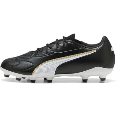PUMA King 20 Match FG/AG JR fotbollssko, svart vitt guld, 2,5 UK, svart vit guld, 35 EU PUMA King 20 Match FG/AG JR fotbollssko, svart vitt guld, 2,5 UK, svart vit guld, 35 EU