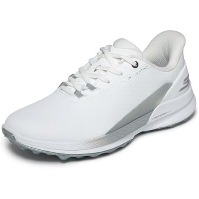 Skechers dam GO Golf övre snörning spike less sko, vit/silver, 4,5 UK Skechers dam GO Golf övre snörning spike less sko, vit/silver, 4,5 UK