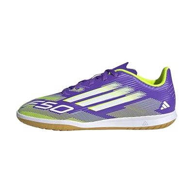 adidas Unisex – Barn F50 CLUB Indoor Football Boots Kids, Purple Rush/Cloud White/Lucid Lemon, 36 2/3 EU adidas Unisex – Barn F50 CLUB Indoor Football Boots Kids, Purple Rush/Cloud White/Lucid Lemon, 36 2/3 EU