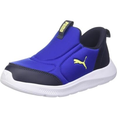 PUMA Unisex barn rolig racer 2 Sliptech Ps Sneaker, Levande blå citron sherbert, 30 EU PUMA Unisex barn rolig racer 2 Sliptech Ps Sneaker, Levande blå citron sherbert, 30 EU
