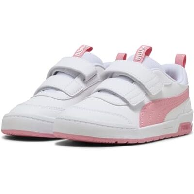 PUMA Unisex barn Multiflex 2 Sl V Ps Sneaker, vit Pinkscape, 35 EU PUMA Unisex barn Multiflex 2 Sl V Ps Sneaker, vit Pinkscape, 35 EU