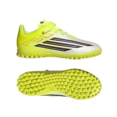 adidas unisex barn F50 CLUB Hook & Loop Turf Football Shoes Kids, team solar yellow 2/core black/lucid red, 38 2/3 EU adidas unisex barn F50 CLUB Hook & Loop Turf Football Shoes Kids, team solar yellow 2/core black/lucid red, 38 2/3 EU
