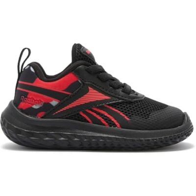 Reebok Pojkar Rush Runner 5 elastisk spets sneakers, Black Energyred Grey3, 20 EU Reebok Pojkar Rush Runner 5 elastisk spets sneakers, Black Energyred Grey3, 20 EU