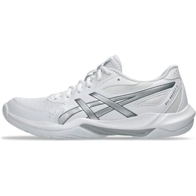 ASICS Gel-Rocket 12 Volleybollskor för kvinnor, Vit/rent silver, 39.5 EU ASICS Gel-Rocket 12 Volleybollskor för kvinnor, Vit/rent silver, 39.5 EU