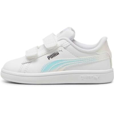 PUMA Unisex Baby Smash 3.0 Holo 2.0 V Inf Sneaker, White Mauve Mist Silver, 25 EU PUMA Unisex Baby Smash 3.0 Holo 2.0 V Inf Sneaker, White Mauve Mist Silver, 25 EU