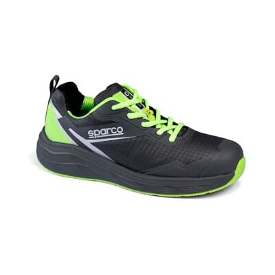 Sparco Impulse Lucas, säkerhetsskor unisex-vuxen, mörkgrå/neongrön, 42 EU, Mörkgrå neongrön, 42 EU Sparco Impulse Lucas, säkerhetsskor unisex-vuxen, mörkgrå/neongrön, 42 EU, Mörkgrå neongrön, 42 EU