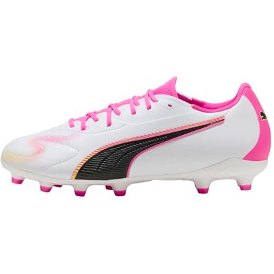 PUMA King 20 Match FG/AG JR fotbollssko, vit-gift rosa-ljus aqua, 3 UK, vit gift rosa ljus aqua, 35.5 EU PUMA King 20 Match FG/AG JR fotbollssko, vit-gift rosa-ljus aqua, 3 UK, vit gift rosa ljus aqua, 35.5 EU
