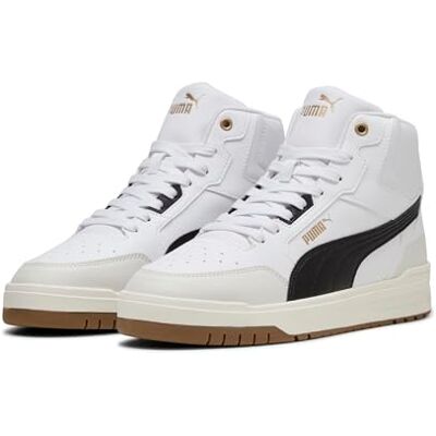 PUMA Unisex Shuffle Downtown MID sneakers, White Black-Vapor Gray, 6.5 UK, vit svart ånga grå, 40 EU PUMA Unisex Shuffle Downtown MID sneakers, White Black-Vapor Gray, 6.5 UK, vit svart ånga grå, 40 EU