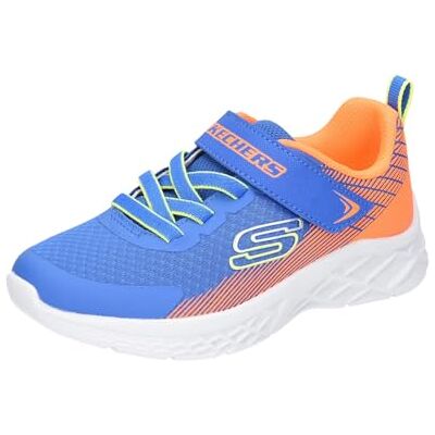 Skechers pojkar träningsskor, Royal Textile/syntetisk/orange trim, 2 UK, Kunglig textil syntetisk orange trim, 35 EU Skechers pojkar träningsskor, Royal Textile/syntetisk/orange trim, 2 UK, Kunglig textil syntetisk orange trim, 35 EU