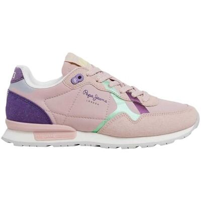 Pepe Jeans Brit Print G sneakers, rosa (tvättad rosa), 6 UK, Rosa tvättad rosa, 39 EU Pepe Jeans Brit Print G sneakers, rosa (tvättad rosa), 6 UK, Rosa tvättad rosa, 39 EU