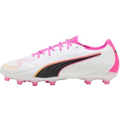 PUMA Unisex King 20 Match FG/AG fotbollssko, vit-gift rosa-ljus aqua, 7 UK, vit gift rosa ljus aqua, 40.5 EU PUMA Unisex King 20 Match FG/AG fotbollssko, vit-gift rosa-ljus aqua, 7 UK, vit gift rosa ljus aqua, 40.5 EU