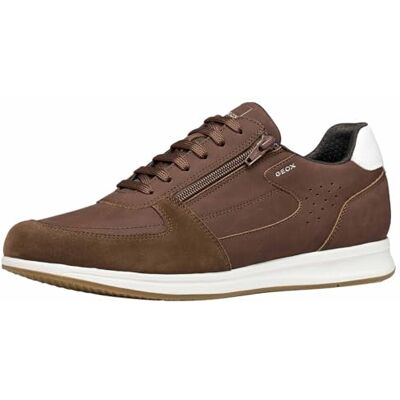 Geox Herr U Avery A sneakers, brun bomull, 39 EU Geox Herr U Avery A sneakers, brun bomull, 39 EU
