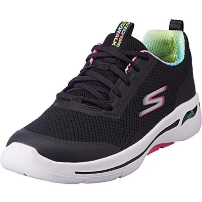 Skechers dam Go Walk Arch Fit idyllisk sneaker, Svart vit, 43 EU Skechers dam Go Walk Arch Fit idyllisk sneaker, Svart vit, 43 EU