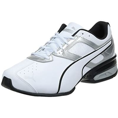 PUMA Herr Tazon 6 Sneaker, Vit/silver, 47 EU PUMA Herr Tazon 6 Sneaker, Vit/silver, 47 EU