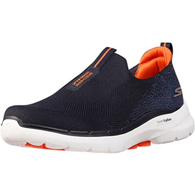 Skechers Go Walk 6 sneakers för män, Marinblå orange, 49.5 EU X-Large Skechers Go Walk 6 sneakers för män, Marinblå orange, 49.5 EU X-Large