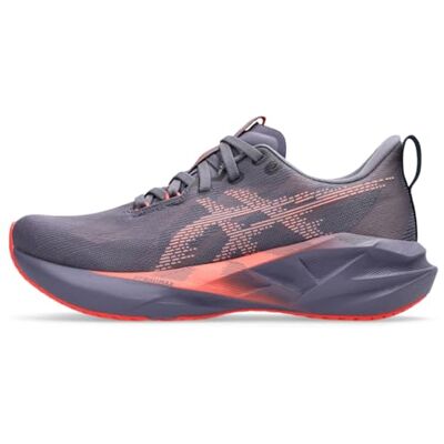 ASICS Novablast 5 Sneaker för kvinnor, Grålila/korallrev, 42 EU ASICS Novablast 5 Sneaker för kvinnor, Grålila/korallrev, 42 EU