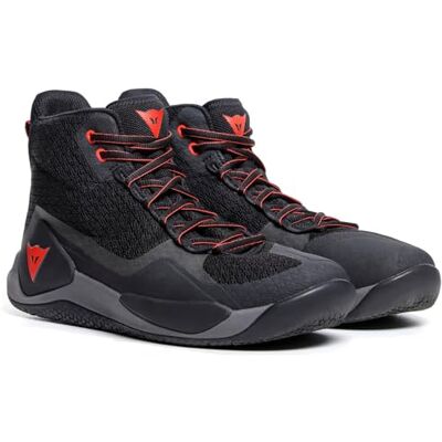 Dainese Atipica Air 2 Shoes, sommar motorcykelskor, nättyg, skyddande förstärkningar, groundtrax asymmetriska sulor, skor för män, svart/fluo röd, 38 Dainese Atipica Air 2 Shoes, sommar motorcykelskor, nättyg, skyddande förstärkningar, groundtrax asymmetriska sulor, skor för män, svart/fluo röd, 38