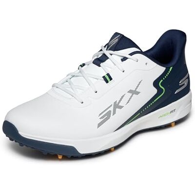 Skechers herr Vortex Rival Arch Fit golfsko sneaker, Vit/marinblå, 40 EU Skechers herr Vortex Rival Arch Fit golfsko sneaker, Vit/marinblå, 40 EU