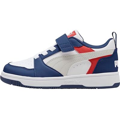 PUMA Rebound V6 LO AC+ PS sneakers, blå juvelfjäder grå vit, 10 UK barn, Blå juvelfjäder grå vit, 28 EU PUMA Rebound V6 LO AC+ PS sneakers, blå juvelfjäder grå vit, 10 UK barn, Blå juvelfjäder grå vit, 28 EU