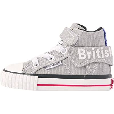 British Knights Roco sneakers för pojkar, Grå röd blå, 23 EU British Knights Roco sneakers för pojkar, Grå röd blå, 23 EU