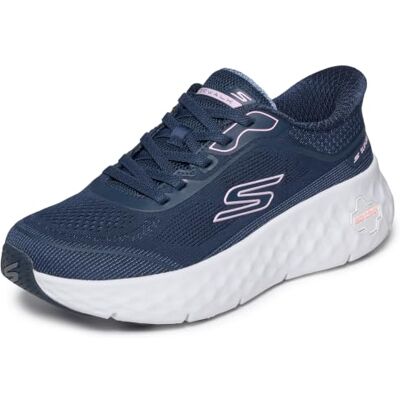 Skechers dam GO WALK MAX CUSHIONING FLEX REMI träningsskor, Navy Textile/Pink Trim, 39 EU Skechers dam GO WALK MAX CUSHIONING FLEX REMI träningsskor, Navy Textile/Pink Trim, 39 EU