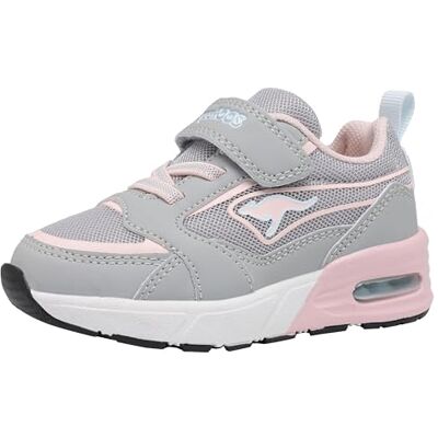 KangaROOS Babyflicka K-xi Reto Ev sneakers, Vapor Grey Frost Pink, 21 EU KangaROOS Babyflicka K-xi Reto Ev sneakers, Vapor Grey Frost Pink, 21 EU