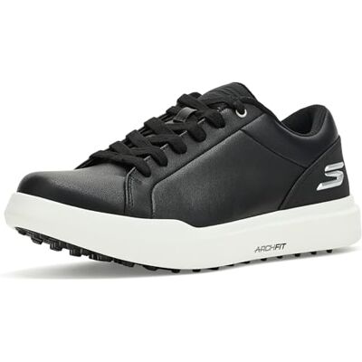 Skechers Dam Drive 6 Arch läder avslappnad passform vattentät golfsko sneaker, Svart, 39 EU Skechers Dam Drive 6 Arch läder avslappnad passform vattentät golfsko sneaker, Svart, 39 EU