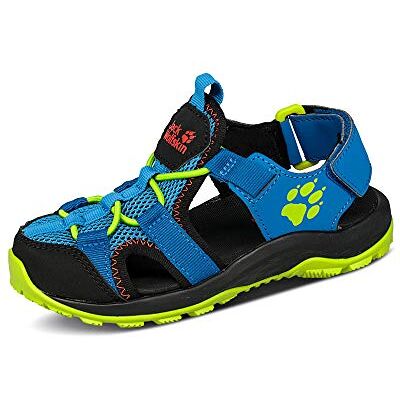 Jack Wolfskin Unisex barn utomhus action sandal K trekking- och vandringsandaler, Blå Blue Lime 1176-36 EU Jack Wolfskin Unisex barn utomhus action sandal K trekking- och vandringsandaler, Blå Blue Lime 1176-36 EU