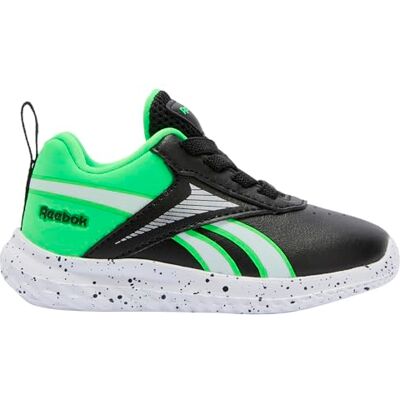 Reebok Pojkar Rush Runner 5 Syn Elastic Lace Sneaker, Svart sollime Ftwrwhite, 20 EU Reebok Pojkar Rush Runner 5 Syn Elastic Lace Sneaker, Svart sollime Ftwrwhite, 20 EU