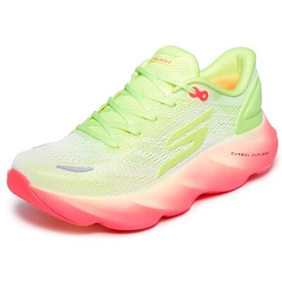 Skechers Aero Burst Performance Löparskor för kvinnor, White Textile/Yellow Trim, 37.5 EU Skechers Aero Burst Performance Löparskor för kvinnor, White Textile/Yellow Trim, 37.5 EU