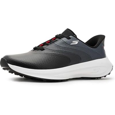 Skechers GO herr syntetisk övre snörning spike less golfsko, svart/vit, 8.5 UK Skechers GO herr syntetisk övre snörning spike less golfsko, svart/vit, 8.5 UK