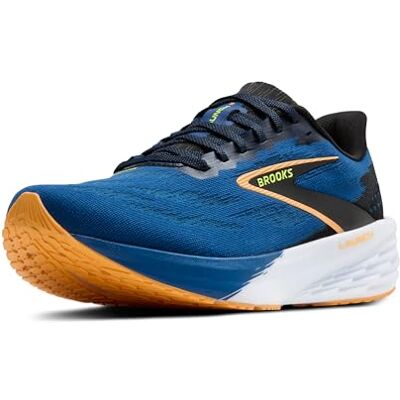 Brooks Launch 11 Sneaker för män, 46.5 EU, Black Navy Peony Orange, 46.5 EU Brooks Launch 11 Sneaker för män, 46.5 EU, Black Navy Peony Orange, 46.5 EU