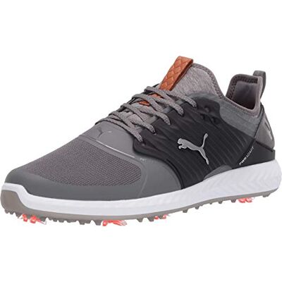 PUMA Golf PUMA Ignite Pwradapt Caged herr golfskor, Grå (Quiet Shade Bronze PUMA svart), 42 EU Breed PUMA Golf PUMA Ignite Pwradapt Caged herr golfskor, Grå (Quiet Shade Bronze PUMA svart), 42 EU Breed