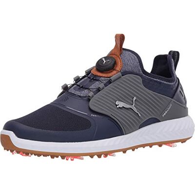 PUMA Golf PUMA Ignite Pwradapt Caged Disc golfskor för män, Peacoat Puma silvertyst lampskärm, 46.5 EU PUMA Golf PUMA Ignite Pwradapt Caged Disc golfskor för män, Peacoat Puma silvertyst lampskärm, 46.5 EU