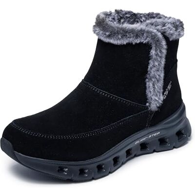 Skechers dam GLIDE-STEP PRO BOOT COZY WISH träningsskor, Black Suede/Faux Fur, 38.5 EU Skechers dam GLIDE-STEP PRO BOOT COZY WISH träningsskor, Black Suede/Faux Fur, 38.5 EU