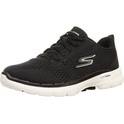 Skechers dam Go Walk 6 Sneaker, Svart, 38 EU Skechers dam Go Walk 6 Sneaker, Svart, 38 EU