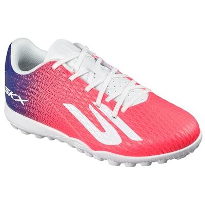 Skechers Skx_2 Jr ungdom IC fotbollsskor skor blå syntetisk/rosa kant, 1,5 UK barn Skechers Skx_2 Jr ungdom IC fotbollsskor skor blå syntetisk/rosa kant, 1,5 UK barn