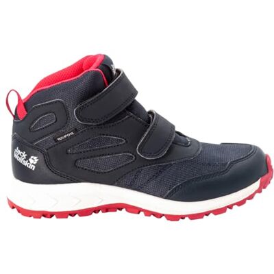 Jack Wolfskin Unisex Woodland Texapore MID VC K promenadsko, mörkblå/rosa, 35 EU Jack Wolfskin Unisex Woodland Texapore MID VC K promenadsko, mörkblå/rosa, 35 EU