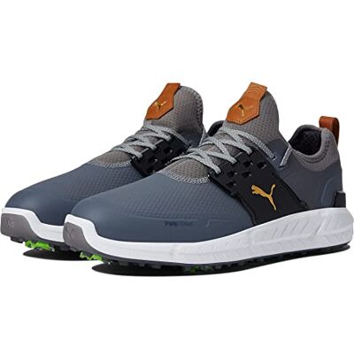 PUMA Mäns Ignite Articulate golfsko, Quiet Shade Team Gold Black, 47 EU PUMA Mäns Ignite Articulate golfsko, Quiet Shade Team Gold Black, 47 EU