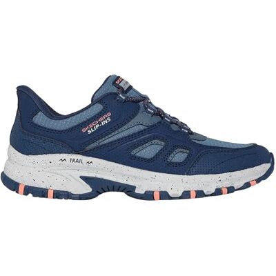 Skechers dam Hillcrest Kamalino vandringssko, Marinblå syntetisk textil korall trim, 36.5 EU Skechers dam Hillcrest Kamalino vandringssko, Marinblå syntetisk textil korall trim, 36.5 EU