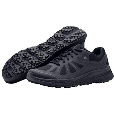 Shoes for Crews arbetsskor Endurance II män – arbetsskor med flexibel, halkfri sula, lätta, ventilerande, stänkskydd – OB E SRC, svart, 42 EU Shoes for Crews arbetsskor Endurance II män – arbetsskor med flexibel, halkfri sula, lätta, ventilerande, stänkskydd – OB E SRC, svart, 42 EU