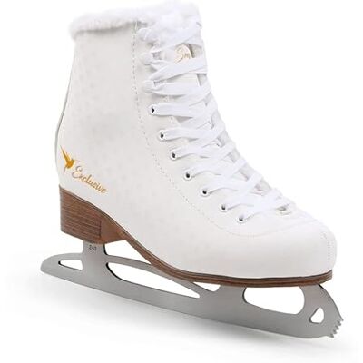 SMJ sport MADIVO SMJ Exclusive dam skridskor konståkning skridskoåkning klassisk skridskoåkning vit Storlekar: 36, 37, 38, 39, 40, 41 (41) SMJ sport MADIVO SMJ Exclusive dam skridskor konståkning skridskoåkning klassisk skridskoåkning vit Storlekar: 36, 37, 38, 39, 40, 41 (41)
